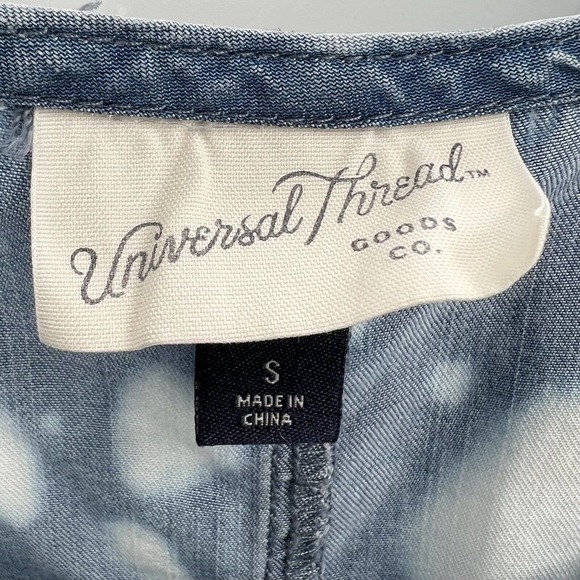 Universal Thread Custom Bleach Dye Chambray Denim Romper - Picture 4 of 4